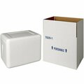 Plastilite Insulated Shipping Box with Foam Cooler 14 1/8'' x 10 3/8'' x 12 1/4'' - 1 1/2'' Thick 451TG20CPLT